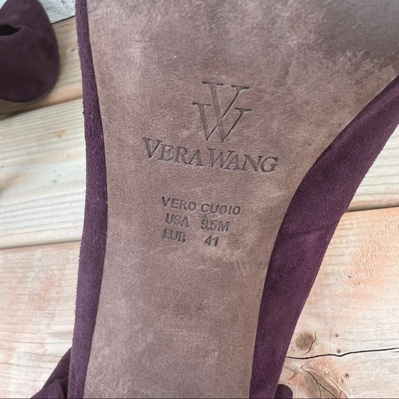 Vera Wang Suede Bow Platform Heels - Picture 7 of 8